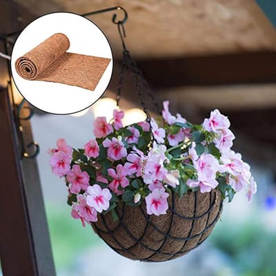 Kokosnoot kokos voering vellen, kokosvezel voering rol, natuurlijke kokospalm mat, snijbare vloermat, deurmat, kokosmat (40 x 100 cm)