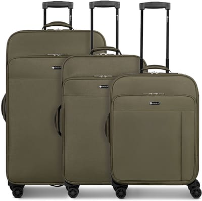CHECK.IN Sevilla 3.0 4 wielen Kofferset 3-delig - Zachte bagage - - olive