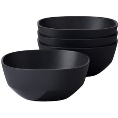 Mepal Serveerschaal Silueta 250 ml set 4 stuks - Nordic black - campingservies - buitenservies