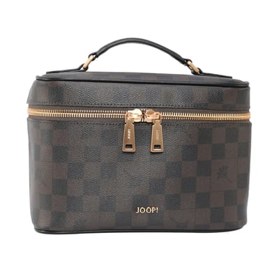 JOOP! Cosmetische tas Cortina Piazza Flora Washbag Seal Brown Donkerbruin
