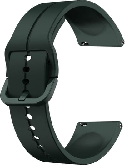 Siliconen bandje - geschikt voor Garmin Venu (2 Plus) / Venu SQ (2) / Vivomove (Style - Sport) / Vivoactive 3 / 5 / 6 / Forerunner 55 / 165 / 245 / 645 / 570 - 42mm - donkergroen