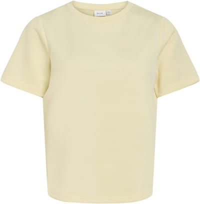 Vila T-shirt Viloana S/s Light Scuba Top 14118971 Pastel Yellow Dames Maat - M