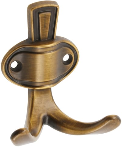- Kledinghaak Coruna groot - oppervlak: brons - hoogte: 158 mm breedte: 66 mm - kapstokhaak voor deur, badkamer, keuken, hal, kantoor, doe-het-zelf metalen haken, mantelhaken, hoedhaken, wandhaken