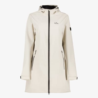 Kjelvik softshell lange dames jas beige - Maat S