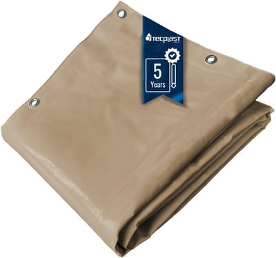 Dakzeil PVC - Waterdicht Zeil - Dak Beschermen - 5 Jaar Garantie - 3x4 Meter - Donker Beige