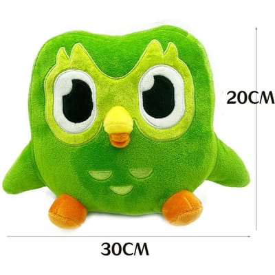 Mooi Groen Duo De Uil Knuffel Zacht Gevuld Dier Pop Cartoon Anime Knuffel Kinder Verjaardagscadeau wit