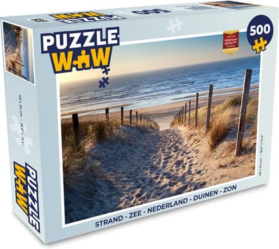 Puzzel Strand - Zee - Nederland - Duinen - Zon - Legpuzzel - Puzzel 500 stukjes