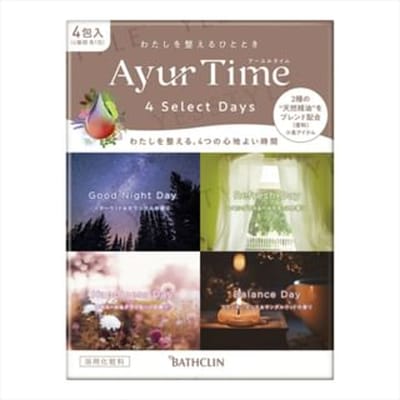 BATHCLIN - Ayur Time Aroma 4 Select Days Bath Salt Set 40g x 4
