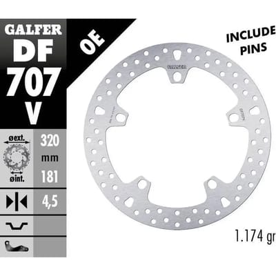Motorfiets remschijf Galfer avant BMW IDEM 168B407D7