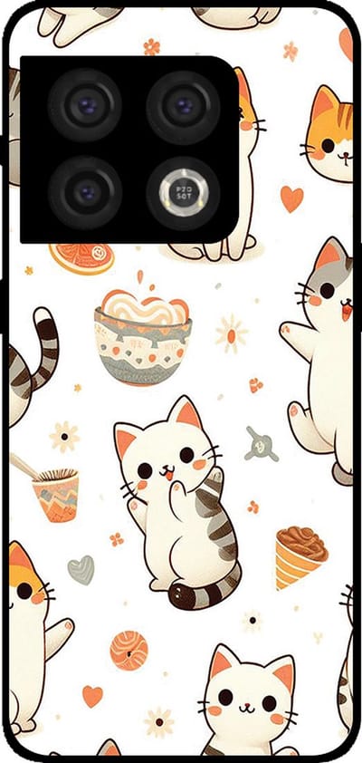 Smartphonica Telefoonhoesje Geschikt voor OnePlus 10 Pro met katten opdruk - TPU backcover case cat design geschikt voor OnePlus 10 Pro