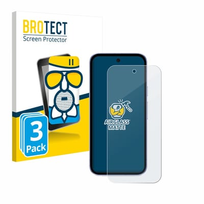 BROTECT - Screenprotector voor Google Pixel 9a - Folie Beschermfolie Beschermglas matte 3 Stuks