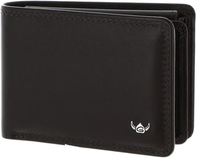 Golden Head Leren portemonnee Polo RFID Protect Minischeintasche 1040 Dunkelbraun donkerbruin