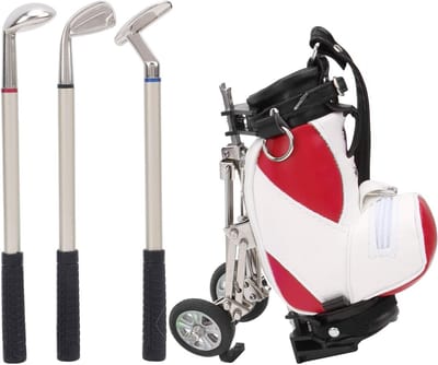 Golfpennenhouder voor Golfliefhebbers - 3 balpennen Set van Zinklegering, Ideaal als Verjaardagscadeau, Vaderdagcadeau en voor het Thuiskantoor