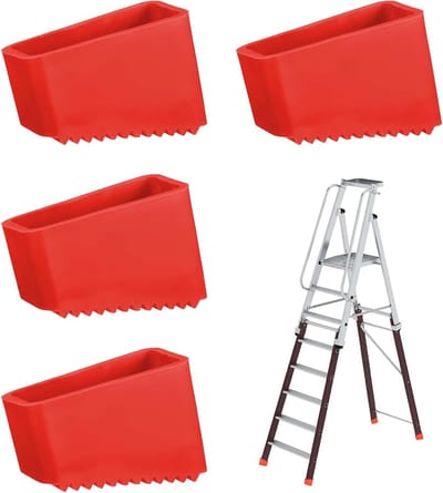Set van 4 Rubberen Ladder Voeten voor Veiligheid en Stabiliteit, Vervangingsvoeten voor Ladder, Universele Ladderbeschermers, Antislip Ladderaccessoires