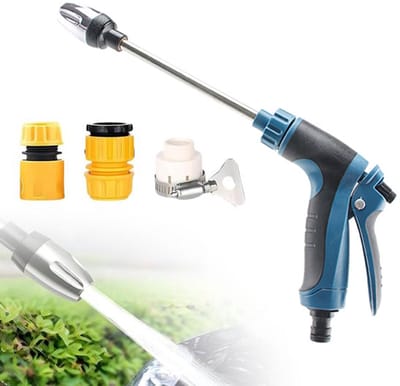 Turbo Washer - Hoge Drukreiniger - Autowaspistool - met 3 aansluitingen -Tuinslang Pistool - hogedruk waterpistool - Hoge Drukreiniger - Voor Tuin & Auto & Schoonmaken - blauw