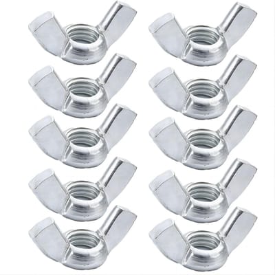 Dailygoods- Vlindermoeren M10 - 10 Stuks Roestvrij Staal - Vleugelmoeren - Voor Schroeven/Bouten - Corrosiebestendig - Duurzaam Gebruik - Moeren