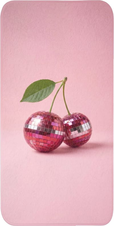WC mat 60x120 cm - Antislip - Disco - Kersen - Roze - Toiletmat - Vloermat - Douchemat - Toilet tapijt - Toiletmatten