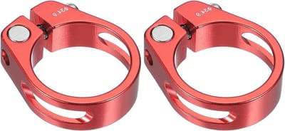 Zadelpenklem - Fiets Zadelklem - Fiets Zadel Verstellen - Lichtgewicht Aluminium - 34 mm - Rood