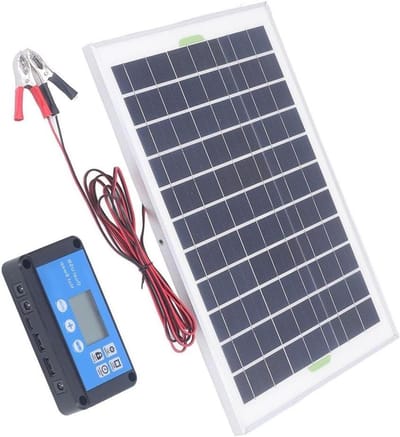 Zonnepanelen Set - Energie Oplader - Outdoor Energie - Met Laadregelaar - 20 Watt - Blauw
