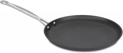 Koekenpan met Deksel - Antiaanbakpan Crêpe - Pannenkoeken Bakken - Hard Geanodiseerd - 25 cm - Zwart