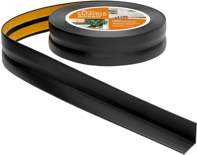 Flexibele Zelfklevende Plint 30x30mm Zwart - Waterdichte PVC Afwerkstrip