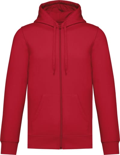 Kariban Gerecycleerde sweater met rits en capuchon uniseks K4042 - Red - 3XL