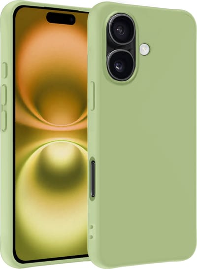 Hoesje - Geschikt voor Apple iPhone 16 - Sterk & Shockproof - Hoes Cover - Siliconen Case - Telefoonhoesjes - Groen
