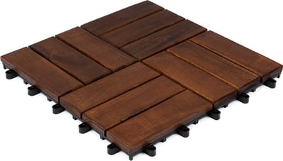 Houten vlonder tegels - Houten terrastegels - 10 stuks - Acacia tegel - Stavanger - 30x30cm - Per 0,9 m²