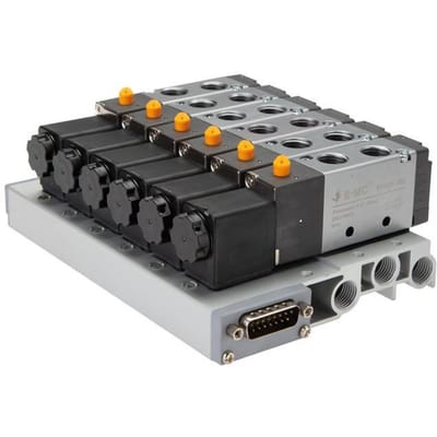 G1/4'' 12x pneumatisch ventiel terminal 24V DC 1,5-8bar/21,0-112psi Meerpolig E.MC