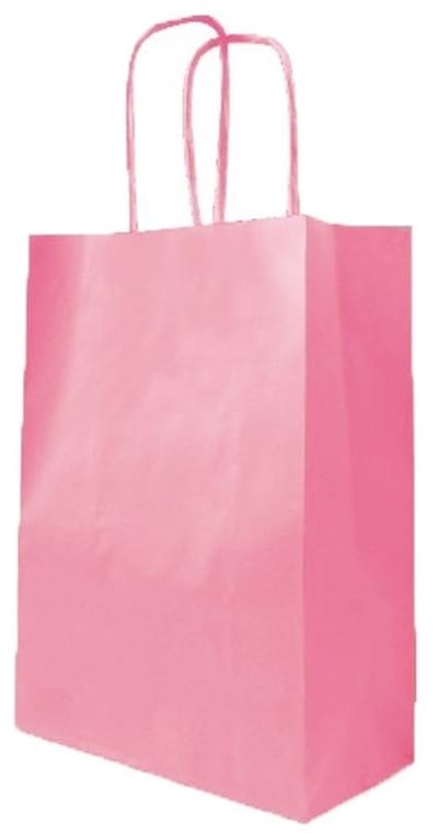 10x Cadeauverpakking - Cadeau tasjes - Roze - Traktatie Uitdeel Bags papier - Uitdeel tasjes - Craft Gift Bags - 10stuks - Papierentasjes..