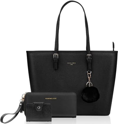 Dailygoods- Handtas Grote PU Lederen - Laptoptas 15,6 inch - Schoudertas/ Draagtassen - Verstelbare Riem - Lichtgewicht - Met Ritsvak