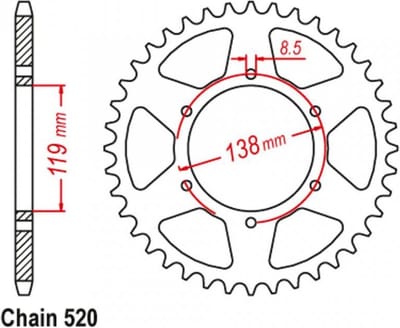 Couronne de transmission Sifam pour Moto Husaberg 501 FC 1996 à 1999 Neuf