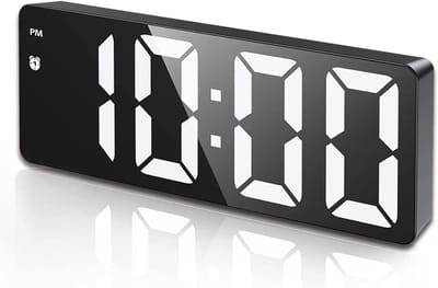 VHV Deluxe Digitale Klok - Slaapkamer - Geluidssensor - Wekker - Zwart - USB - Batterij - 12/24-Uursweergave Voor Thuis