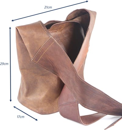 LEDER VINTAGE CASUAL HOBOTAS DAMESTAS ‘ANDALUCIA‘ - 29 x 21 x 17  cm -  COGNAC BRUIN ECHT LEER