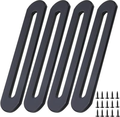 Dailygoods- Verbindingsplaat Roestvrij Staal - Platte Houder - Bevestiging - Reparatie Houten Meubels - 155 x 19 mm - 4 Stuks - Plaatbeugel