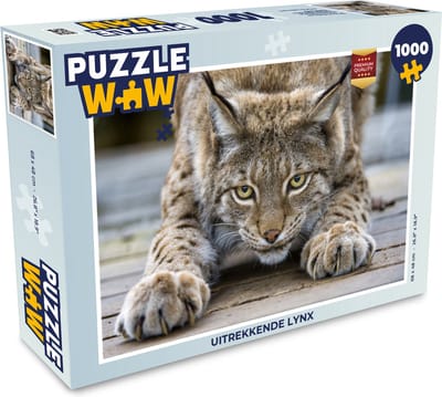 Puzzel Uitrekkende lynx - Legpuzzel - Puzzel 1000 stukjes volwassenen