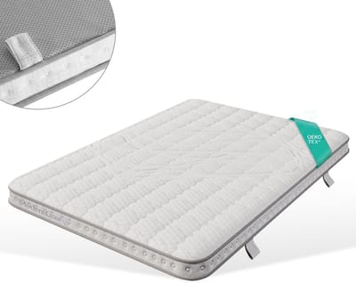 HAUSS SPOLE Matras 140x200cm Met matras - 7 Zones Pocketvering Met Koudschuim - H3 Ergonomische Ondersteuning En Bewegingsisolatie - Polyester - Wit