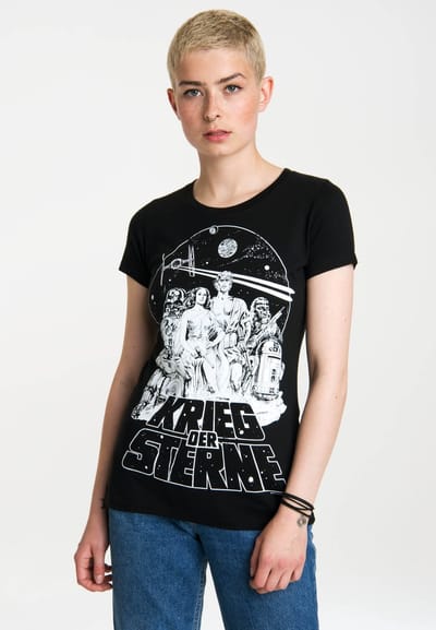 Logoshirt Vrouwen T-shirt Star Wars - Logo - Shirt met ronde hals van Logoshirt - zwart