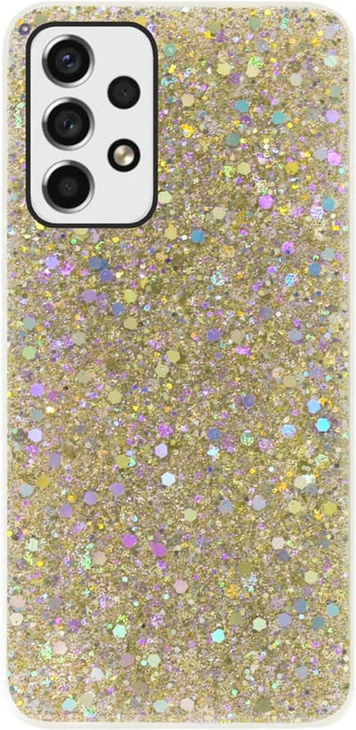ADEL Premium Siliconen Back Cover Softcase Hoesje Geschikt voor Samsung Galaxy A73 - Bling Bling Glitter Goud