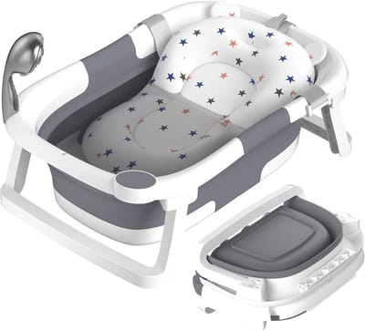 Opvouwbare Babybadkuip voor Pasgeborenen tot Peuters - Multifunctioneel en Draagbaar met Antislipmat
