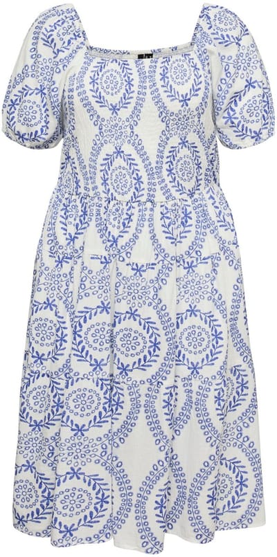 Vero Moda Curve Gesmokte jurk VMCROKAYA Midi-jurk