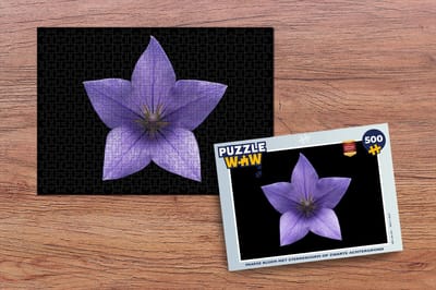 Puzzel Vorm - Bloemen - Paars - Legpuzzel - Puzzel 500 stukjes