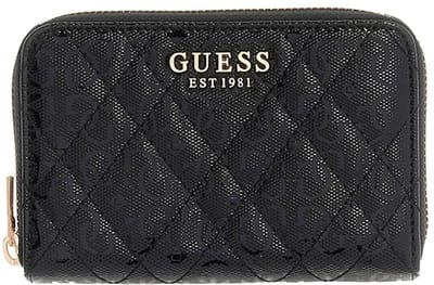 Guess Isemay Portemonnee Dames - Ritsportemonnee - Imitatieleer - Zwart