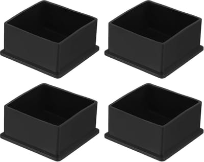 Vierkante PVC Doppendop voor Stoel- en Tafelpoten, 60x60 mm, Zwart