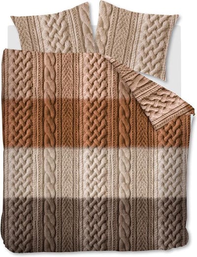 Ariadne at Home Snug Dekbedovertrek - Tweepersoons - 200x200/220 cm - Bruin