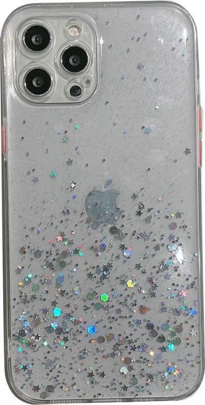 Hoesje geschikt voor iPhone 11 - Backcover - Camerabescherming - Glitter - TPU - Transparant