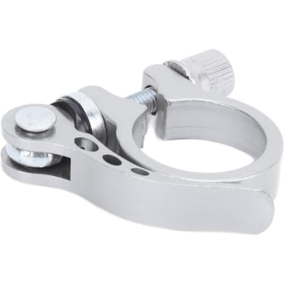 Zadelpenklem Aluminiumlegering Snelspanner Zadelbuisklem voor Mountainbikes 3cmZilver white