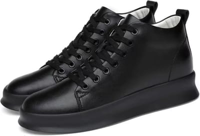 HeightBeast® Verhogende Casual Schoenen | onopvallend 8 cm langer | Liftschoenen | Langer worden | Hoge sneakers | Verhoogde zolen | Maat 38 | Zwart