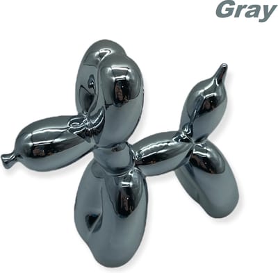 Power Escorts - Design Beeldje Hondje Gray - Beeldje Hond - Beeld Hond - Gray - 100x100mm - Klein