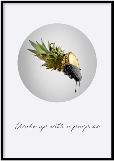 Poster Wake Up- 30x40cm met Fotolijst – Quote Poster – Ingelijst